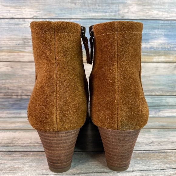 Franco Sarto Winston Brown Suede Wedge Heel Ankle Boot. - Picture 6 of 12